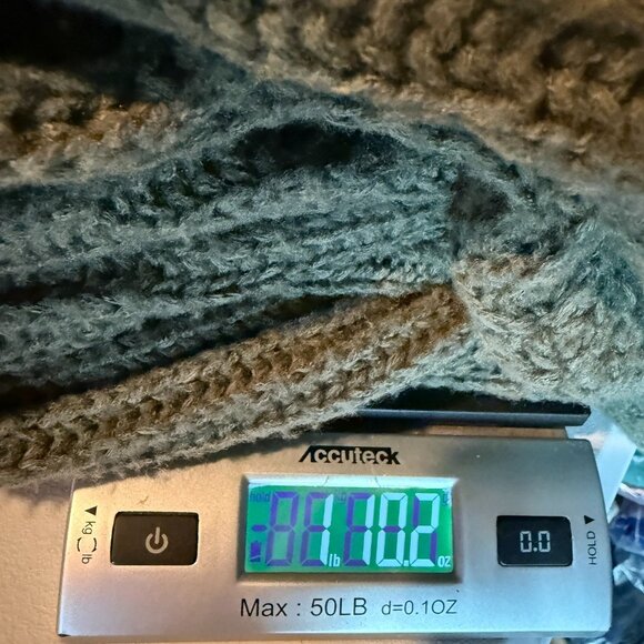 Pilcro Anthropologie Women XXS Chunky Knit Cardigan Sweater Full Zip Green Tunic - Picture 9 of 9